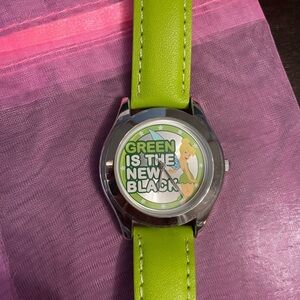 Green and Silver Tinker Bell Watch